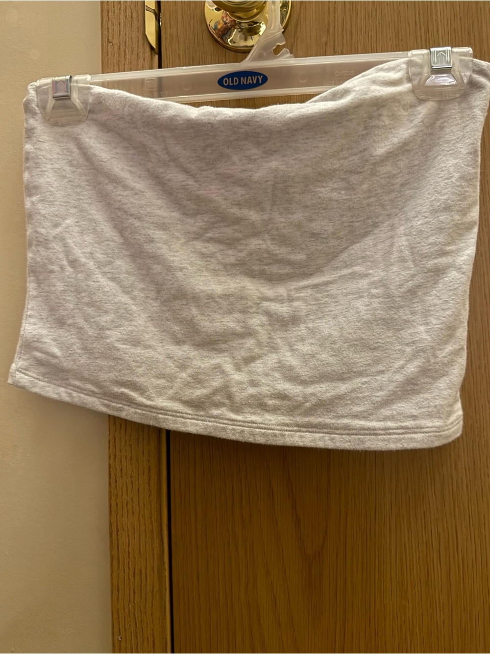 Garage Grey Cotton Blend Strapless Tube Top